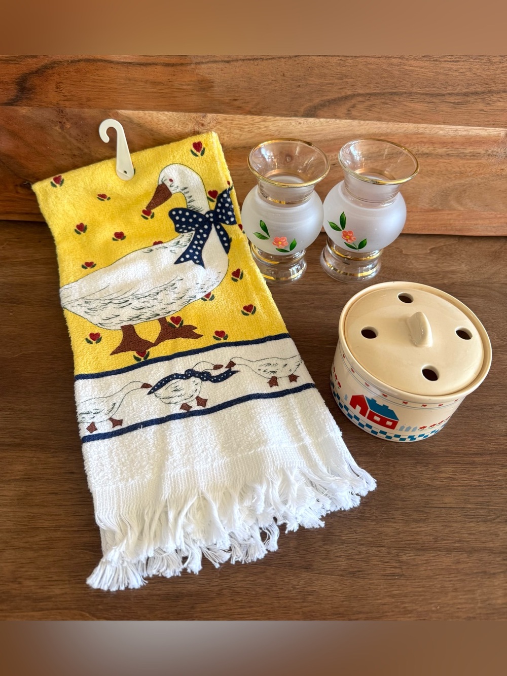 Vintage 90s Country Goose & Cottagecore Kitchen Decor Bundle